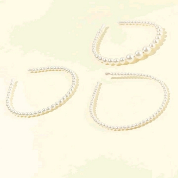 3 pcs Faux Pearl Headband - Picture 4 of 5